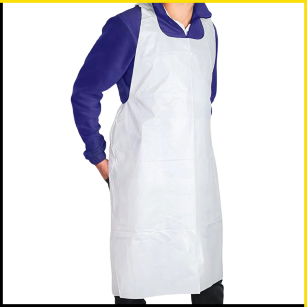 M-Cure HDPE Aprons: Durable and disposable aprons made from high-density polyethylene, ideal for medical, food processing, and industrial use. Provides robust protection against spills and contamination.