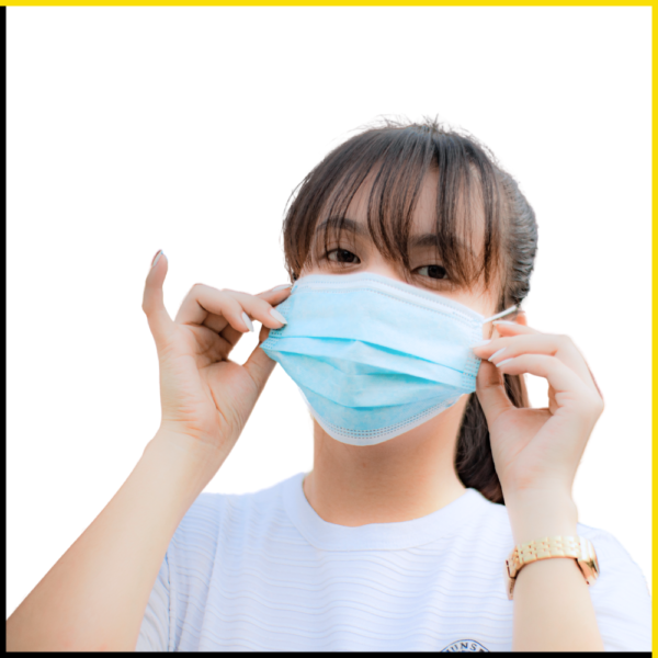 Comfortable 3-ply ear-loop M-Cure medical mask designed for effective filtration