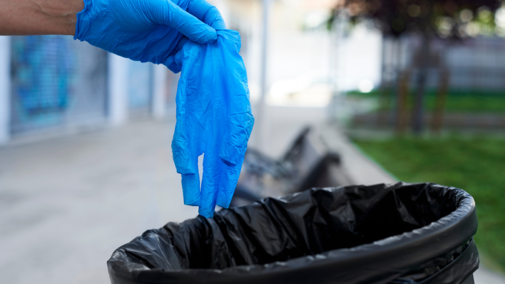 Proper disposal of disposable PPE