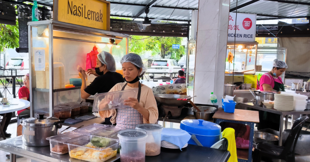 kopitiam hygiene with hairnets