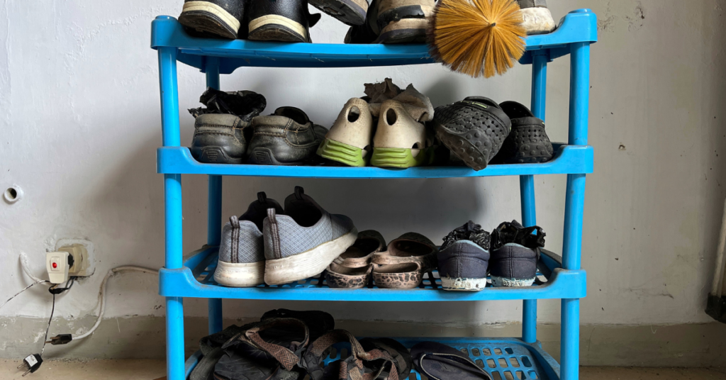 messy shoe spaces